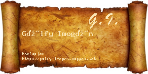 Gálfy Imogén névjegykártya